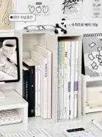 탁상용 스태킹 수납함, 밀폐 카트 랙, 학생 책상 문구류 수납 랙, 심플함 - 이미지 4