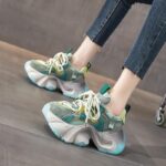 정품 가죽 레트로 두꺼운 밑창 아빠 신발 여성용 2024년 가을 신상품 홍콩 스타일 작은 키 증가 캐주얼 스포츠 올매치 트렌드 - 이미지 4