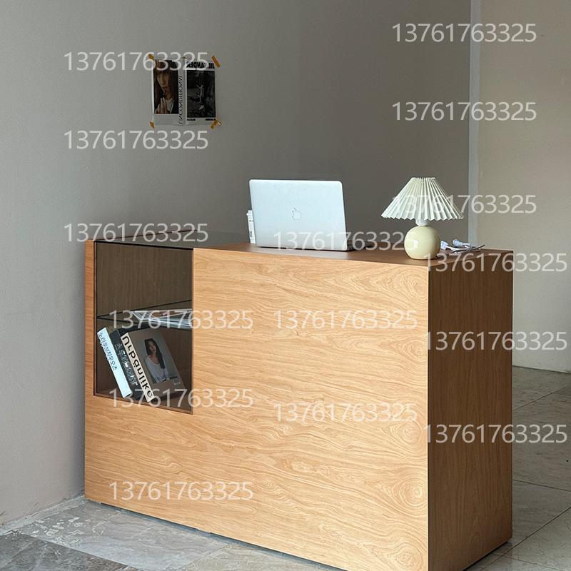 main_765246226186_0-1 MMillais 페인트 심플 회사 프런트 데스크 네일 샵 계산대 의류 매장 맞춤형 리셉션 데스크 아일랜드 캐비닛 - 이미지 1