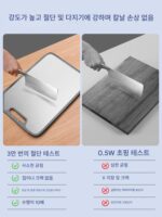 일본산 스테인리스 스틸 도마 가정용 항균 및 곰팡이 방지 양면 과일 도마 주방 두꺼운 칼 도마 - 이미지 2