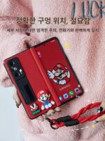 삼성 Z폴드7 휴대폰 케이스 Z폴드6 휴대폰 케이스 W25 신형 Fold5 접이식 스크린 W24 보호 케이스 W23 보호 케이스 올인클루시브 인터넷 유명인 틈새 쉘 가죽 케이스 축제 남성 및 여성에 적합 - 이미지 4