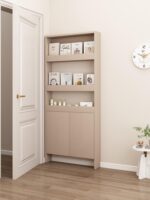 초박형 도어 후면 수납 선반 좁은 캐비닛 얇은 캐비닛 침실 공간 활용 틈새 수납 선반 벽면 장착 소형 책장