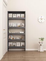 초박형 도어 후면 수납 선반 좁은 캐비닛 얇은 캐비닛 침실 공간 활용 틈새 수납 선반 벽면 장착 소형 책장 - 이미지 5