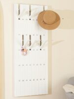 피아노 키 코트 랙 옷걸이 보드 크리에이티브 후크 입구 블랙 월넛 벽 코트 보관 랙 - 이미지 4