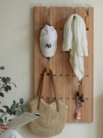 피아노 키 코트 랙 옷걸이 보드 크리에이티브 후크 입구 블랙 월넛 벽 코트 보관 랙 - 이미지 5