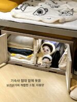 기숙사 데스크탑 수납 소형 빌라 학생 문구 수납함 커버 포함 방진 책 수납함 - 이미지 5