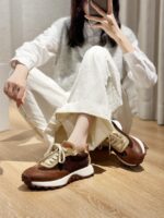 아르마스 정품 가죽 포레스트 슈즈 여성 봄 가을 메일라드 두꺼운 밑창 플랫 슈즈 올매치 컬러 매칭 스포츠 캐주얼 슈즈