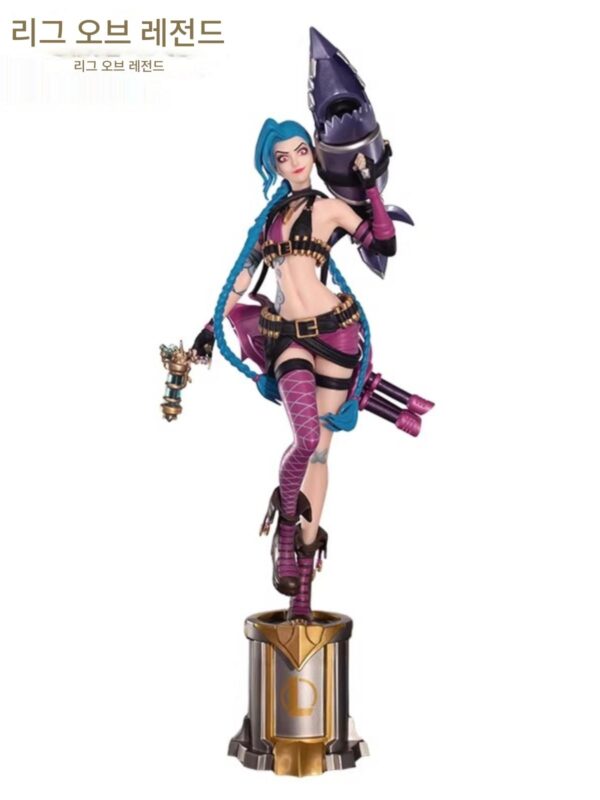 리그 오브 레전드 LOLCMGE 조인트 모델 - 징크스 3D 모델링 펜 게임 주변기기 데스크탑 장식품 핸드메이드 장식품