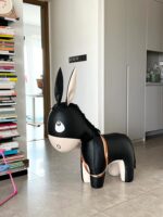 미국산 정품 수입 심플 클럽 가죽 핸드메이드 바닥형 장식품 이사 이사 선물 기린 - 이미지 5