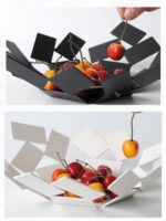 이탈리아 수입 ALESSI / 기하학적 과일 바구니 가정용 금속 과일 접시 홀로우 장식 장식품 이사 선물 - 이미지 2