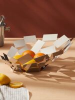 이탈리아 수입 ALESSI / 기하학적 과일 바구니 가정용 금속 과일 접시 홀로우 장식 장식품 이사 선물 - 이미지 3