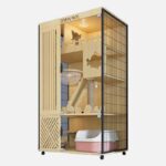 고양이 케이지 주문 제작 견고한 나무 고양이 빌라 캐슬 하우스 대형 고양이 캐비닛 홈 실내 고급 고양이 디스플레이 캐비닛 고양이 하우스 - 이미지 5