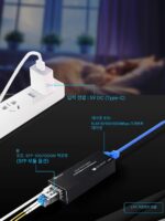 미니 트랜시버 100G 1 광 1 전기 스위치 광전 변환기 RJ45 광섬유 네트워크 익스텐더 - 이미지 2