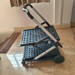 2024년 신규 사무실 더블 레이어 접이식 도구 트롤리 휴대용 학교 식당 파일 트롤리 플랫베드 - 이미지 2