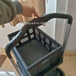 2024년 신규 사무실 더블 레이어 접이식 도구 트롤리 휴대용 학교 식당 파일 트롤리 플랫베드 - 이미지 4