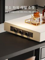 이탈리아 미니멀리스트 록 플레이트 아일랜드 테이블 식탁 통합 홈 레트로 스타일 전자렌지 수납 수납 아일랜드 - 이미지 3