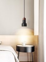 중세 빈티지 블랙 월넛 컬러 레스토랑 바 노르딕 B&B 들어올릴 수 있는 침실 침대 옆 샹들리에 - 이미지 2