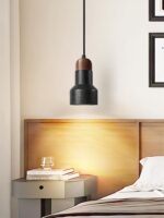 중세 빈티지 블랙 월넛 컬러 레스토랑 바 노르딕 B&B 들어올릴 수 있는 침실 침대 옆 샹들리에 - 이미지 3