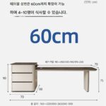 크림 스타일 프랑스 고급 아일랜드 식탁 통합 테이블 접이식 역전 테이블 록 플레이트 아일랜드 가이드 홈 다이닝 테이블 - 이미지 2