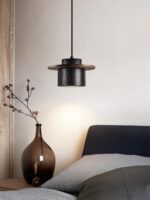 블랙홀 스톤 중세 고급 조명 럭셔리 레트로 리프트 가능 이탈리아 미니멀리스트 입구 레스토랑 침실 침대 옆 샹들리에