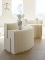 18개 종이 디스플레이 스탠드 윈도우 디스플레이 스탠드 하이앤로우 신발 의류 매장 핸드메이드 제품 디스플레이 캐비닛 사다리 디스플레이 랙 - 이미지 3