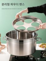 국수 냄비 만두 만두 수프 냄비 끓는 물 매운 뜨거운 냄비 노점 스테인리스 스틸 수프 냄비 수프통 상업용 - 이미지 3