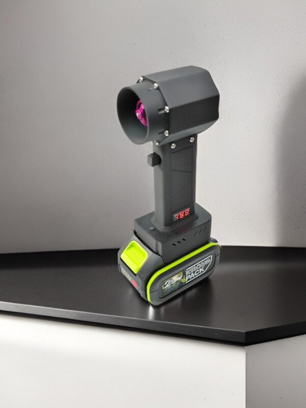 폭력적인 팬 50 덕트 터빈 핸드헬드 헤어 드라이어 제설 먼지 제거 세차 물 브러시리스 리튬 배터리 터빈 팬