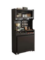 미국식 견고한 나무 접이식 식탁, 식사 사이드 캐비닛, 벽면에 붙일 수 있는 소형 가정용 다기능 프랑스 사이드 캐비닛 와인 캐비닛 - 이미지 5