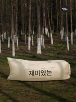 야외용 팽창식 소파 음악 축제 용품 게으른 휴대용 피크닉 침낭 접이식 캠핑 장비 에어 매트리스 - 이미지 3