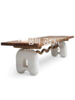 중고 디자이너 솔리드 우드 직사각형 식탁 아트 식탁 홈 소형 아파트 크림 스타일 프랑스 레트로 테이블 - 이미지 5