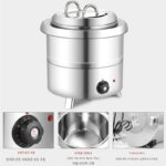 뷔페 전자식 따뜻한 수프 냄비 상업용 스테인리스 스틸 단열 버킷 / 호텔 아침 식사 따뜻한 죽 냄비 전기 가열 수프 스토브 304 - 이미지 3