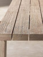 티크 야외용 테이블과 의자 정원용 테이블 방부목 오래된 홈스테이 방수 야외 테라스 정원 견고한 나무 라탄 테이블과 의자 - 이미지 3