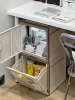 기숙사 책상 밑 수납장 대용량 간식 잡화 문구류 수납함 책상책장 수납함