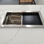 스테인리스 두꺼워진 냄비 사각 투명국수 만다린 오리 냄비 29cm 구운 샤부샤부 통합로 전용 냄비 유도 쿠커 샤부샤부 구운 - 이미지 3