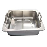 스테인리스 두꺼워진 냄비 사각 투명국수 만다린 오리 냄비 29cm 구운 샤부샤부 통합로 전용 냄비 유도 쿠커 샤부샤부 구운 - 이미지 5