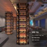 와인 랙 바 카운터 레드 와인 디스플레이 랙 레스토랑 바 벽면 보관 철제 발광 컬럼 파티션 와인 캐비닛 맥주 랙