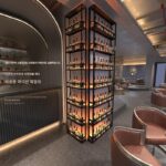 와인 랙 바 카운터 레드 와인 디스플레이 랙 레스토랑 바 벽면 보관 철제 발광 컬럼 파티션 와인 캐비닛 맥주 랙 - 이미지 4