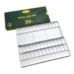 한국 Xingyi 에나멜 알루미늄 컬러 박스 페인팅 수채화 페인트 팔레트 35 그리드 39 그리드 새로운 스타일 핸드 버클 없음 - 이미지 5