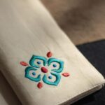 둔황 케이슨 패턴 ┇ 자수 손수건 고대 스타일 중국 특성 외국 남녀 선물 땀 흡수 휴대용 손수건 - 이미지 4