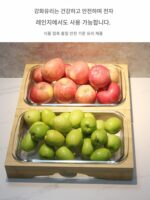 뷔페 과일 샐러드 유리 접시 디스플레이 테이블 차가운 요리 디스플레이 테이블 해산물 소스 바베큐 뷔페 대나무 나무 디스플레이 플레이트 - 이미지 3