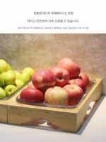 뷔페 과일 샐러드 유리 접시 디스플레이 테이블 차가운 요리 디스플레이 테이블 해산물 소스 바베큐 뷔페 대나무 나무 디스플레이 플레이트 - 이미지 4