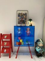 가벼운 고급 아크릴 디스플레이 캐비닛 인터넷 셀럽 보관 캐비닛 와인 캐비닛 모던 심플 다이닝 사이드 캐비닛 핸드메이드 디스플레이 캐비닛 - 이미지 2