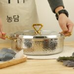 해머 패턴 수프 냄비 304 스테인리스 스틸 상업용 두꺼워진 3층 합성 바닥 평평한 바닥 뜨거운 냄비 화염 유도 쿠커 홈