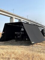 Janson 야외용 자동차 사이드 텐트 블랙 접착제 블랙 사이드 선쉐이드 천 윈도우 스크린 네트 확장형 자동차 방수 캠핑 - 이미지 2