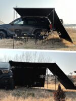 Janson 야외용 자동차 사이드 텐트 블랙 접착제 블랙 사이드 선쉐이드 천 윈도우 스크린 네트 확장형 자동차 방수 캠핑 - 이미지 3