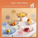 일본 수입 MUJIE 과일 접시 유리 과일 접시 홈 거실 커피 테이블 건조 과일 접시 멜론 씨앗 사탕 간식 접시 - 이미지 3