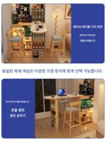 발코니 바 테이블 캐비닛 가정용 파티션 캐비닛 텔레스코픽 거실 소형 테이블 통합 코너 접이식 책상 섬 와인 캐비닛 - 이미지 5