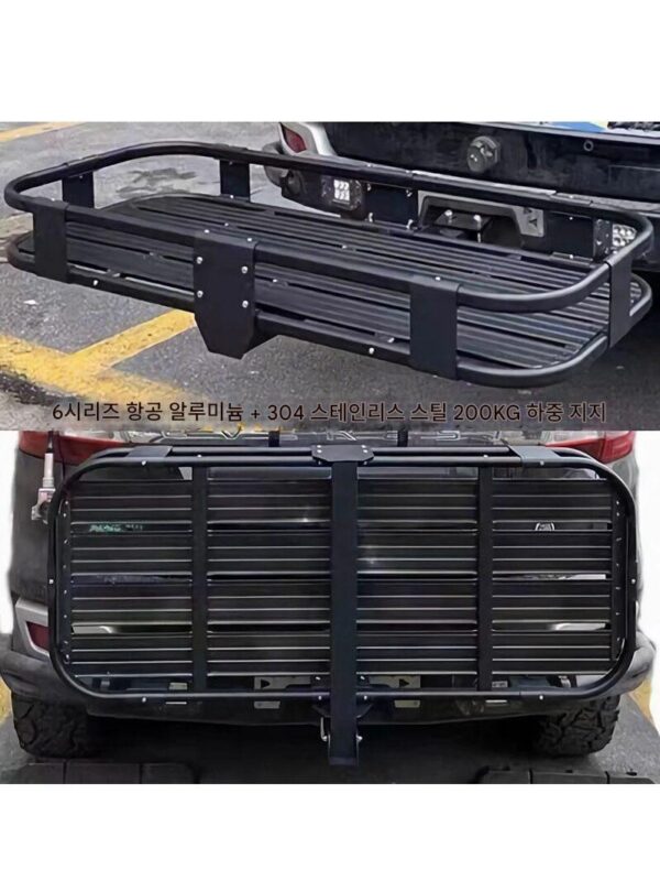 Weisite 리어 트레일러 스퀘어 접이식 러기지 랙 오프로드 차량 SUV 리어 러기지 프레임 RV 카고 바구니