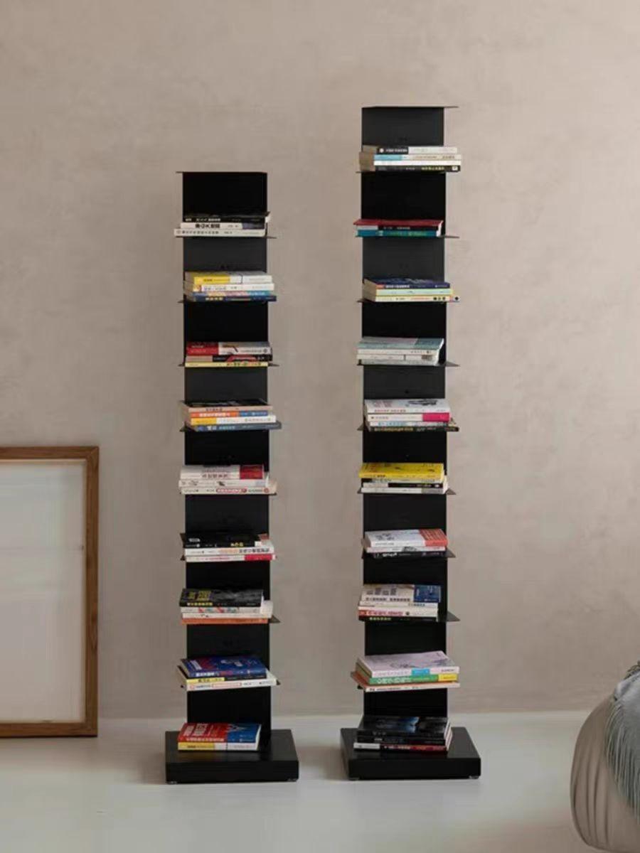 main_775744158073_0-1 북유럽 보이지 않는 책장 바닥 책장 벽면 거실 서재 코너 수납 크리에이티브 좁은 작은 다층 선반 - 이미지 1