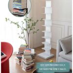 북유럽 보이지 않는 책장 바닥 책장 벽면 거실 서재 코너 수납 크리에이티브 좁은 작은 다층 선반 - 이미지 4